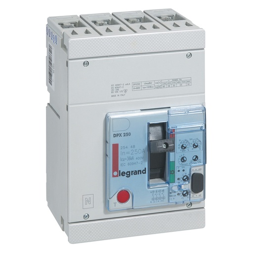 [025448] Disjoncteur électronique DPX250 pouvoir de coupure 36kA 400V~ - 4P - 250A