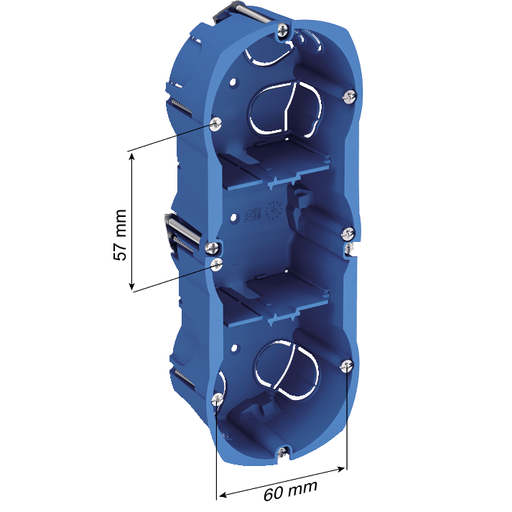 [ALB71337] Multifix - boîte - 3 postes - entraxe 57mm - Ø67mm - P40mm